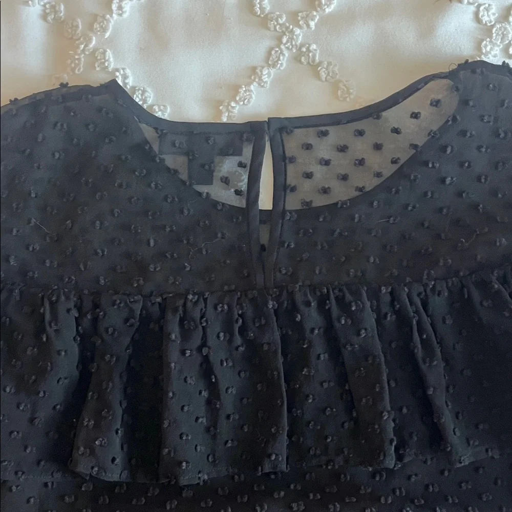 J. Crew Black Sheer Blouse
